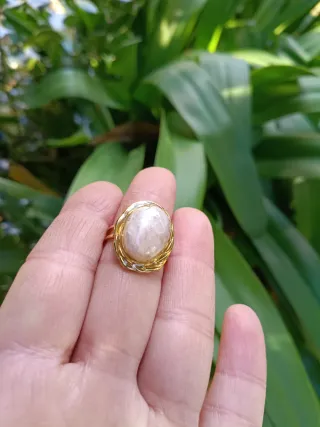 Anillo pétalo orquídea encapsulada