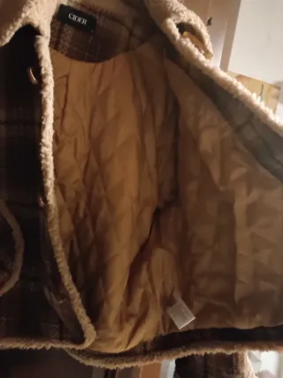 Montgomery a quadri con pelliccia veste 46