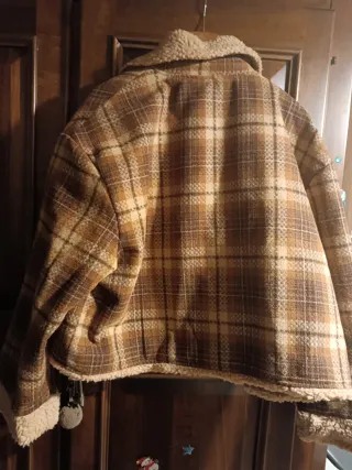 Montgomery a quadri con pelliccia veste 46