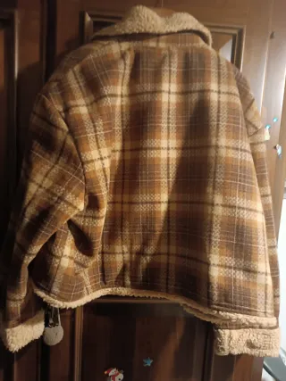 Montgomery a quadri con pelliccia veste 46