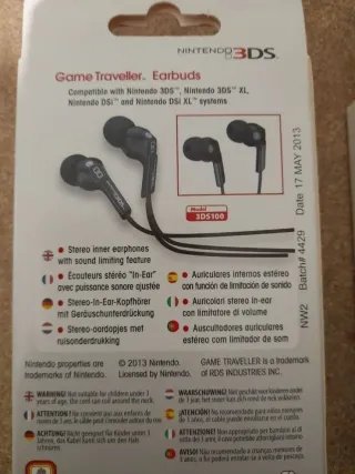 *Oferta*OFICIAL NINTENDO.Auriculares DSi,3DS...