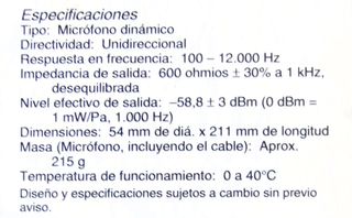 Microfono dinamico unidirezionale Sony F-V310