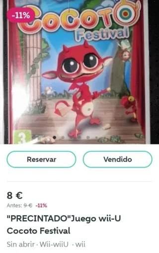 NUEVO.2 juegos wii-U Cocoto+2 escopetas