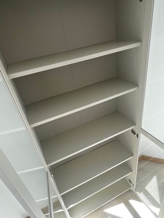 Estantería Billy Ikea Beige con Puertas de Cristal
