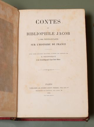 1874 LIBRO ANTIGUO HISTORIA DE FRANCIA - CUENTOS