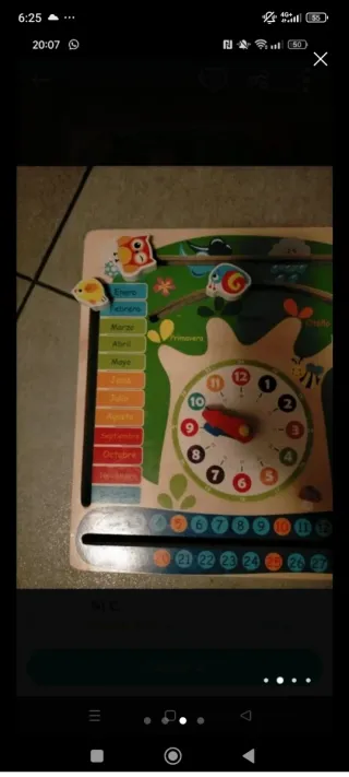 Calendario de madera educativo infantil