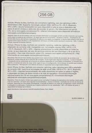 iPhone XS Max 256GB Grigio Siderale