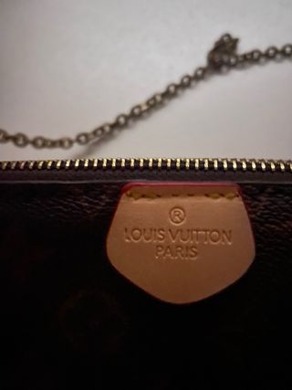 Bolsito Louis Vuitton Cadena Marrón Beige