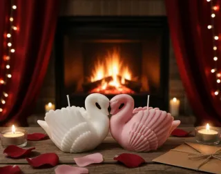 Candela Cigno Reale - Purezza & Amore