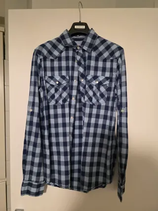 Camicia uomo quadri blu Grand & Hills