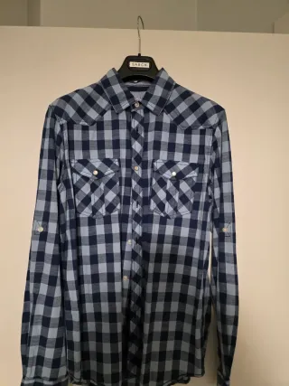 Camicia uomo quadri blu Grand & Hills