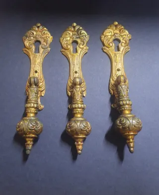 Tiradores Puerta Latón Vintage (3 uds)
