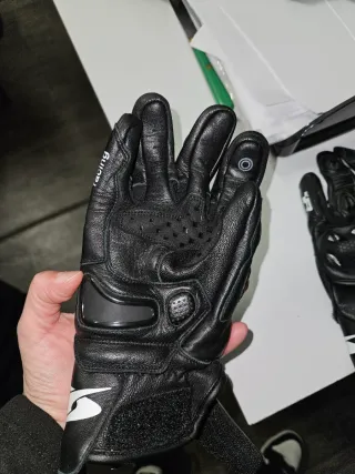 Guanti moto Spike pelle neri taglia S