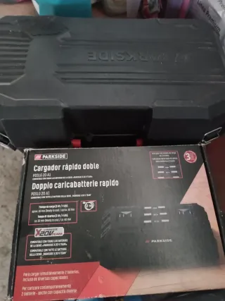 Parkside Radial Batería X20V Team Cargador Doble
