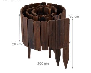 Delimitador de jardín de madera 2m