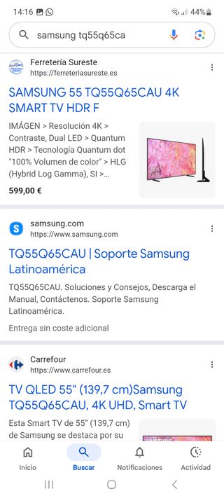 Samsung TQ55Q65CA UHD 4K 55 TV