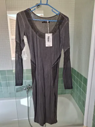 Vestido Religion gris talla S nuevo a estrenar
