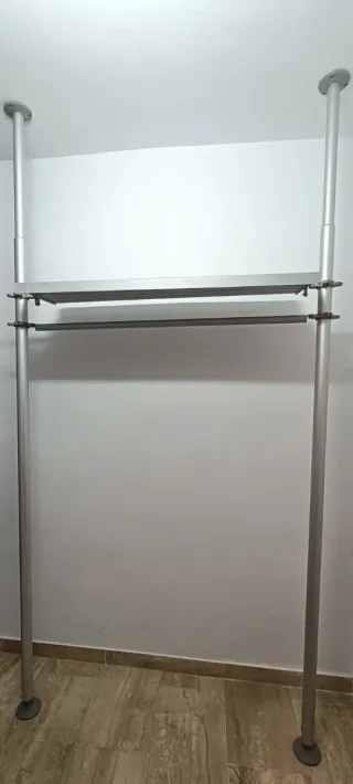 Estantería modular zapatero y barra colgar