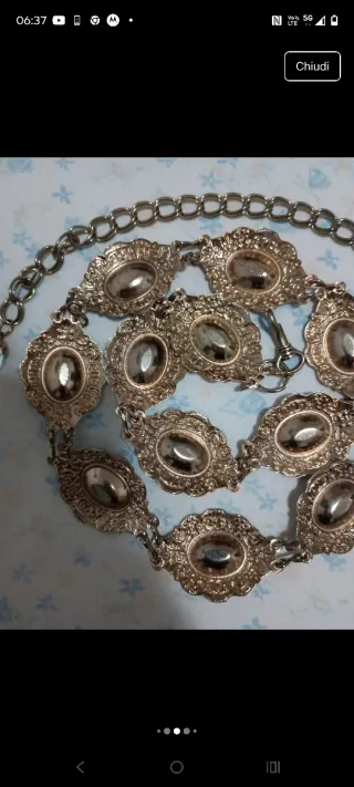 Cintura gioiello retro multicolore