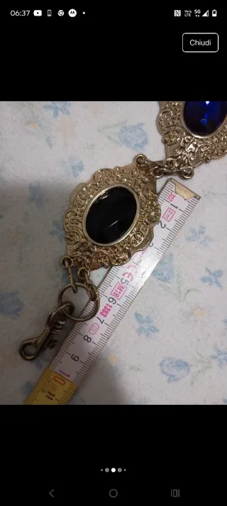 Cintura gioiello retro multicolore