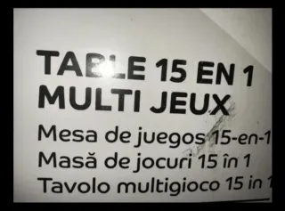 Mesa Multijuegos 15 en 1