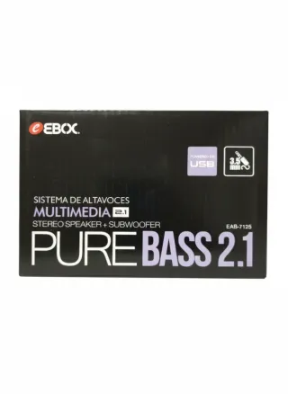 Altavoces EBOX Multimedia 2.1 Negro