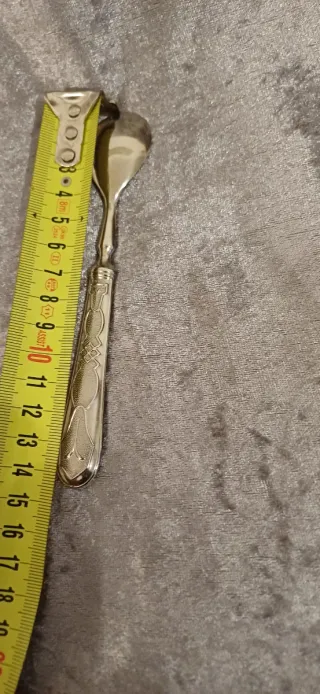 Juego 6 cucharas postre antiguas metal