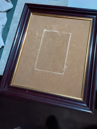 Lote 3 Marcos Madera Rojo Vino y Dorado