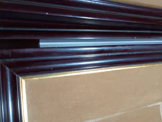 Lote 3 Marcos Madera Rojo Vino y Dorado