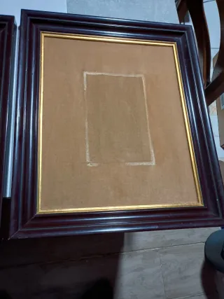 Lote 3 Marcos Madera Rojo Vino y Dorado