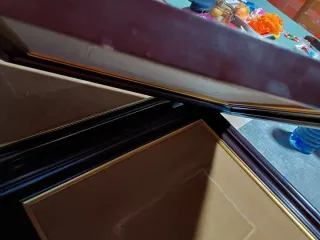 Lote 3 Marcos Madera Rojo Vino y Dorado