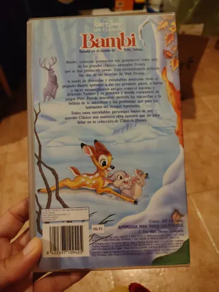 Cinta VHS Original Bambi Los Clásicos Disney