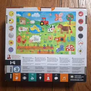 Headu Puzzle tattile Montessori Fattoria
