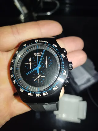 Swatch Irony Cronografo Nero Blu acciao