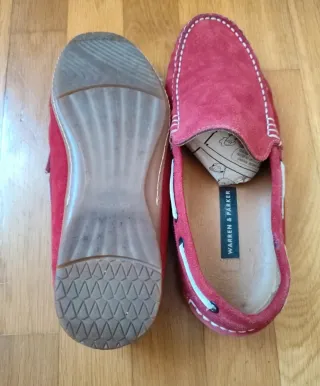 Mocassini Warren&Parker camoscio rossi 42