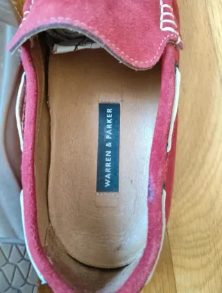 Mocassini Warren&Parker camoscio rossi 42