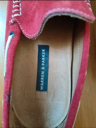 Mocassini Warren&Parker camoscio rossi 42