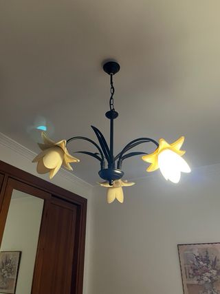 Lámpara de techo floral