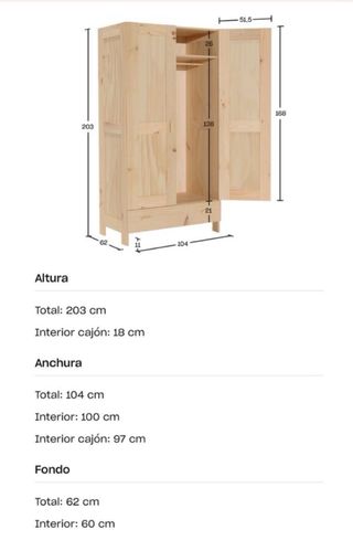 Armario de madera