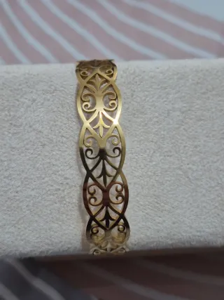 Pulsera Acero Filigrana Dorada