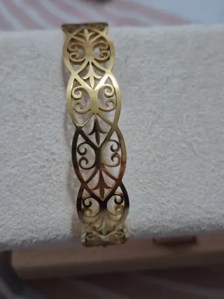 Pulsera Acero Filigrana Dorada