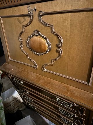 Segretario stile barocco in legno