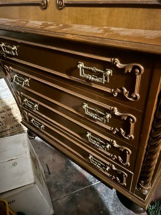 Segretario stile barocco in legno