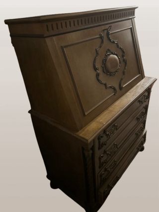 Segretario stile barocco in legno