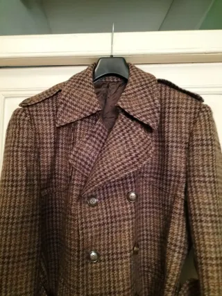 Exclusivo Abrigo lana vintage hombre