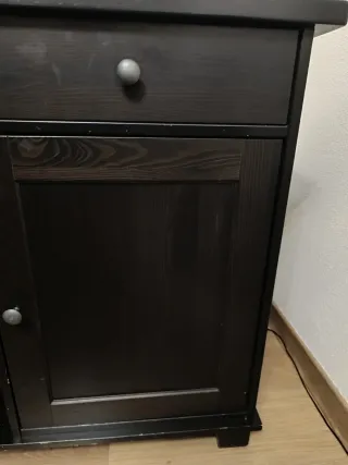 Mueble aparador Hemnes Ikea madera negro