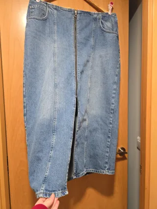 Falda vaquera ZARA midi cremallera