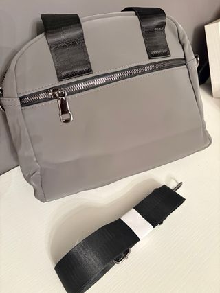 Bolso Bandolera Gris Multifuncional