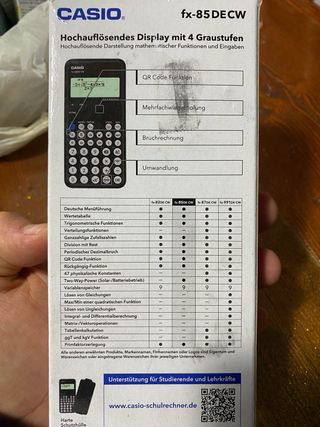 Calcolatrice Casio fx-85DE CW