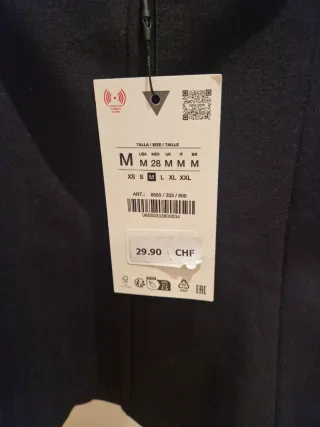 Top negro Zara peplum